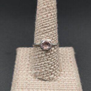 Size 8.75 Sterling Silver Light Color Cubic Zirconia Gem Ring A6597